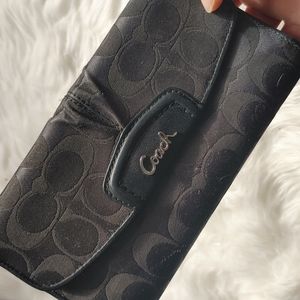 Coach Tri-Fold Wallet Black